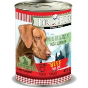 Dr. Chef Tahılsız Sığır Etli Konserve Yetişkin Köpek Maması 24 x 415 Gram