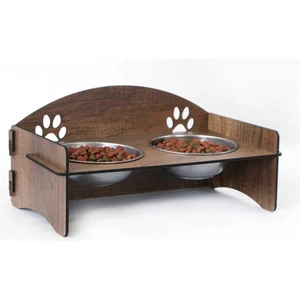 Kedi Mama Kabı Kahve Klasik Kedi Mama ve Su Kabı Kedi Yemek Kabı