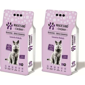 Lavanta Koku Kalın Taneli Kedi Kum 10 Lt 2'li