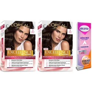 L'Oréal Paris Loreal Paris Loreal Excellence Creme Boya 3 Koyu Kestane 2 Adet