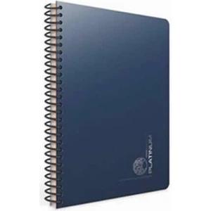 Platinum 17 x 24 100 Yaprak Kareli Spiralli Plastik Kapaklı Defter