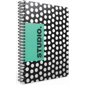 Studio A4 80 Yaprak Kareli Spiralli Karton Kapaklı Defter