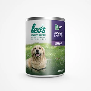 Leos Kuzu Parça Etli Soslu Köpek Konservesi 24X400 gr