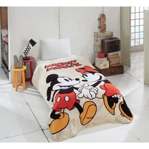 Mickey & Minnie Mouse Lovely Disney Lisanslı Tek Kişilik Çocuk Battaniyesi 150 x 200 cm.