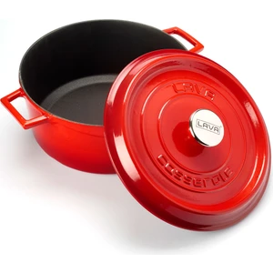 Tencere Kırmızı Yuvarlak 28CM