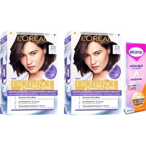 L'Oréal Paris Loreal Paris L'oréal Paris Excellance Cool Creme 5.11 Extra Açık Küllü Kahverengi Saç Boyası 2 Adet