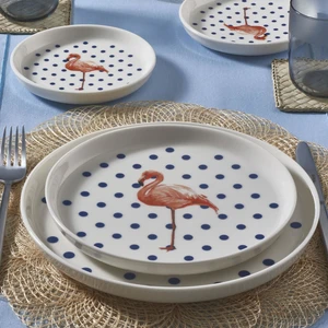Güral Porselen Güral Bilbao  6 Parça Bone Pasta Seti Flamingo