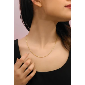 14 Ayar Altın Italyan Küp Modeli Zincir Kolye