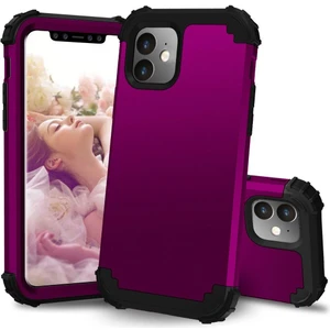 iPhone 11 İçin Pc Yumuşak Tpu Bumper 3'ü 1 Arada Koruma ShockProof Kılıf (Yurt Dışından)