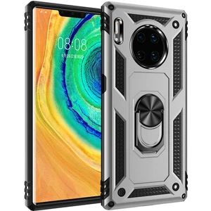 Huawei Mate 30 Pro İçin Çift Katmanlı Halkalı Standlı ShockProof Kılıf (Yurt Dışından)