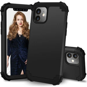 iPhone 11 İçin Pc Yumuşak Tpu Bumper 3'ü 1 Arada Koruma ShockProof Kılıf (Yurt Dışından)