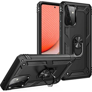 Samsung Galaxy A72 5G / A72 5G İçin Çift Katmanlı Halkalı Standlı Kılıf (Yurt Dışından)