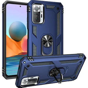 Xiaomi Redmi Note 10 Pro/Note 10 Pro Max İçin Çift Katmanlı Halkalı Standlı Kılıf (Yurt Dışından)