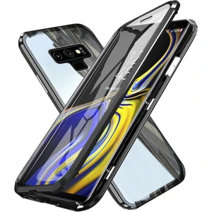 Samsung Galaxy Note 9 İçin 360° Koruma Tam Kaplayıcı Metal Bumper Manyetik Flip Kılıf (Yurt Dışından)