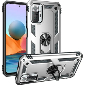 Xiaomi Redmi Note 10 Pro/Note 10 Pro Max İçin Çift Katmanlı Halkalı Standlı Kılıf (Yurt Dışından)
