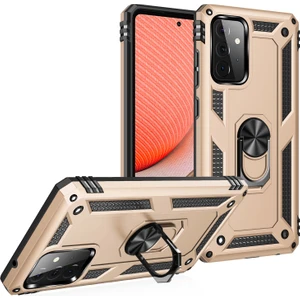 Samsung Galaxy A72 5G / A72 5G İçin Çift Katmanlı Halkalı Standlı Kılıf (Yurt Dışından)
