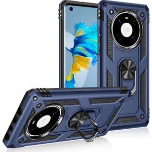 Huawei Mate 40 Pro İçin Çift Katmanlı Halkalı Standlı Kılıf (Yurt Dışından)