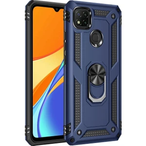Xiaomi Redmi 9c İçin Çift Katmanlı Halkalı Standlı Kılıf (Yurt Dışından)