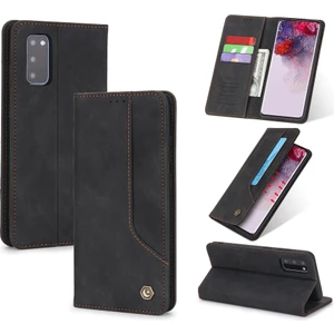 Samsung Galaxy S20 Fe / S20 Fe 5G İçin Retro Deri Manyetik ShockProof Tpu Flip Standlı Kılıf (Yurt Dışından)
