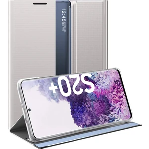 Samsung Galaxy S20 Plus İçin İnce Flip Pu Deri Pencereli Standlı Kılıf (Yurt Dışından)