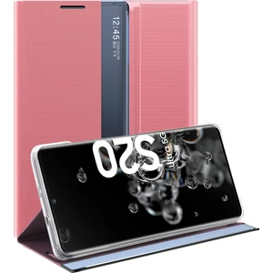 Samsung Galaxy S20 Ultra İçin İnce Flip Pu Deri Pencereli Standlı Kılıf (Yurt Dışından)