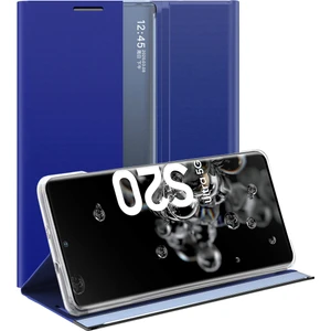 Samsung Galaxy S20 Ultra İçin İnce Flip Pu Deri Pencereli Standlı Kılıf (Yurt Dışından)