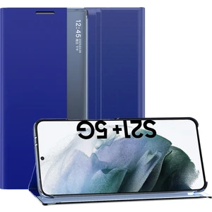 Samsung Galaxy S21 Plus 5G İçin İnce Flip Pu Deri Pencereli Standlı Kılıf (Yurt Dışından)