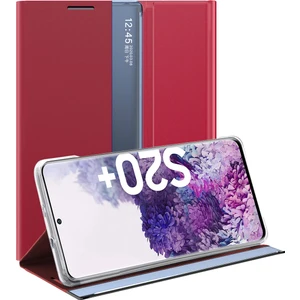 Samsung Galaxy S20 Plus İçin İnce Flip Pu Deri Pencereli Standlı Kılıf (Yurt Dışından)