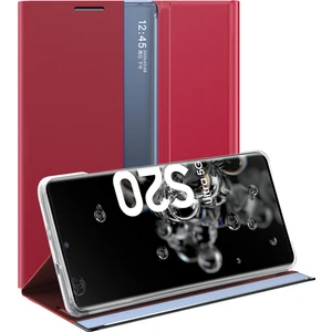 Samsung Galaxy S20 Ultra İçin İnce Flip Pu Deri Pencereli Standlı Kılıf (Yurt Dışından)