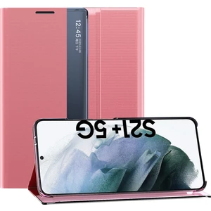 Samsung Galaxy S21 Plus 5G İçin İnce Flip Pu Deri Pencereli Standlı Kılıf (Yurt Dışından)