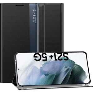 Samsung Galaxy S21 Plus 5G İçin İnce Flip Pu Deri Pencereli Standlı Kılıf (Yurt Dışından)
