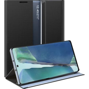 Samsung Galaxy Note 20 İçin İnce Flip Pu Deri Pencereli Standlı Kılıf (Yurt Dışından)
