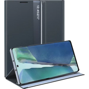 Samsung Galaxy Note 20 İçin İnce Flip Pu Deri Pencereli Standlı Kılıf (Yurt Dışından)
