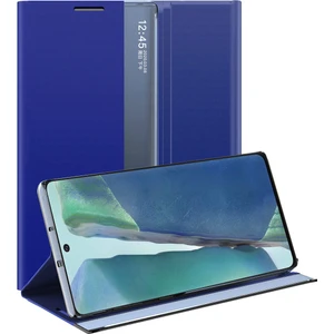 Samsung Galaxy Note 20 İçin İnce Flip Pu Deri Pencereli Standlı Kılıf (Yurt Dışından)