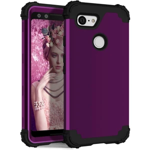 Google Pixel 3 Xl İçin Pc Yumuşak Tpu Bumper 3'ü 1 Arada Koruma ShockProof Kılıf (Yurt Dışından)