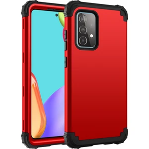 Samsung Galaxy A52 4G/5G İçin Yumuşak Silikon Pc Bumper 3'ü 1 Arada ShockProof Korumalı Kılıf (Yurt Dışından)