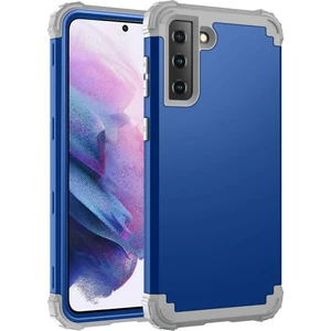 Samsung Galaxy S21 5G İçin Yumuşak Silikon Pc Bumper 3'ü 1 Arada ShockProof Korumalı Kılıf (Yurt Dışından)
