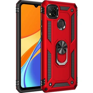 Xiaomi Redmi 9c İçin Çift Katmanlı Halkalı Standlı Kılıf (Yurt Dışından)