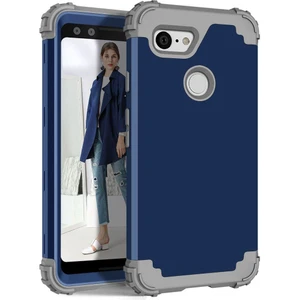 Google Pixel 3 Xl İçin Pc Yumuşak Tpu Bumper 3'ü 1 Arada Koruma ShockProof Kılıf (Yurt Dışından)