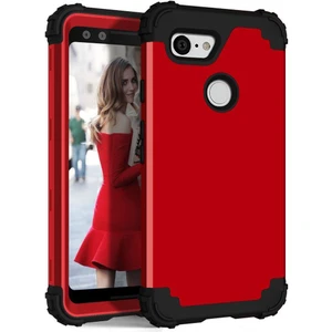 Google Pixel 3 Xl İçin Pc Yumuşak Tpu Bumper 3'ü 1 Arada Koruma ShockProof Kılıf (Yurt Dışından)