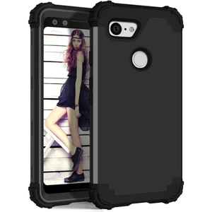 Google Pixel 3 Xl İçin Pc Yumuşak Tpu Bumper 3'ü 1 Arada Koruma ShockProof Kılıf (Yurt Dışından)