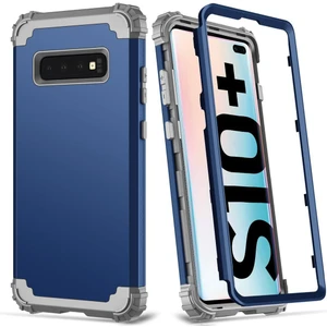 Samsung Galaxy S10 Plus İçin Pc Yumuşak Tpu Bumper 3'ü 1 Arada Koruma ShockProof Kılıf (Yurt Dışından)