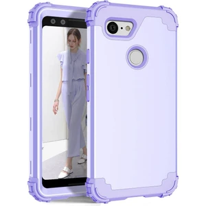 Google Pixel 3 Xl İçin Pc Yumuşak Tpu Bumper 3'ü 1 Arada Koruma ShockProof Kılıf (Yurt Dışından)