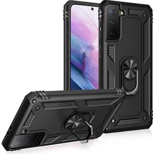 Samsung Galaxy S21 Plus 5G İçin Çift Katmanlı Halkalı Standlı Kılıf (Yurt Dışından)