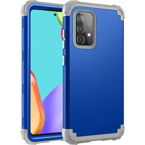 Samsung Galaxy A52 4G/5G İçin Yumuşak Silikon Pc Bumper 3'ü 1 Arada ShockProof Korumalı Kılıf (Yurt Dışından)