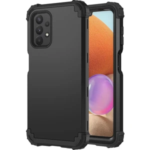 Samsung Galaxy A32 5G İçin Yumuşak Silikon Pc Bumper 3'ü 1 Arada ShockProof Korumalı Kılıf (Yurt Dışından)