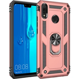 Huawei Y9 2019 İçin Çift Katmanlı Halkalı Standlı ShockProof Kılıf (Yurt Dışından)
