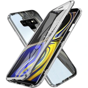 Samsung Galaxy Note 9 İçin 360° Koruma Tam Kaplayıcı Metal Bumper Manyetik Flip Kılıf (Yurt Dışından)
