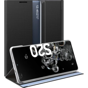 Samsung Galaxy S20 Ultra İçin İnce Flip Pu Deri Pencereli Standlı Kılıf (Yurt Dışından)