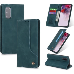 Samsung Galaxy S20 Fe / S20 Fe 5G İçin Retro Deri Manyetik ShockProof Tpu Flip Standlı Kılıf (Yurt Dışından)